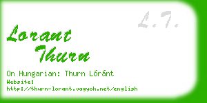 lorant thurn business card