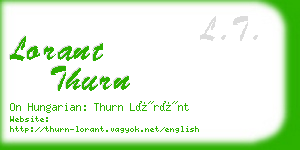 lorant thurn business card